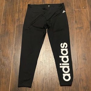 Adidas Cropped Logo Leggings Women’s size XL